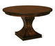Round wooden table Amish Built Table wit oak and dark stain