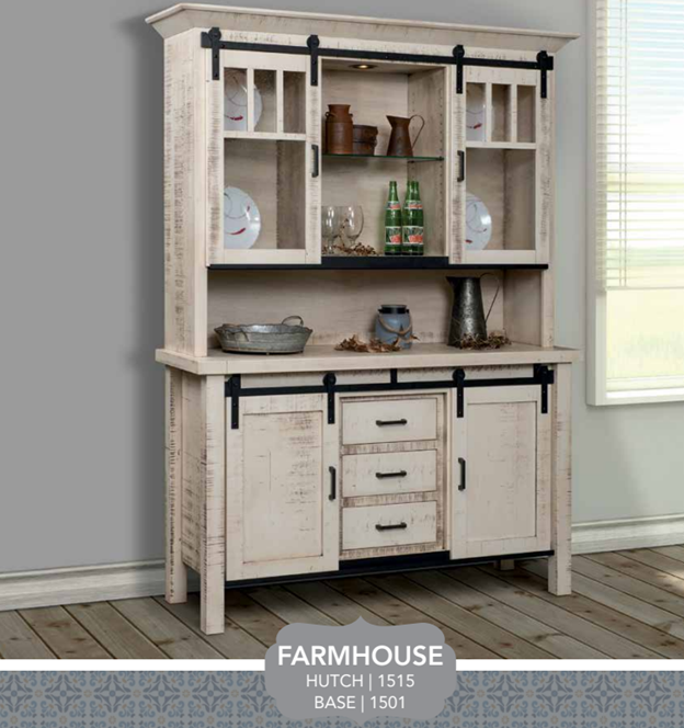 Amish Farmhouse Buffet and Hutch