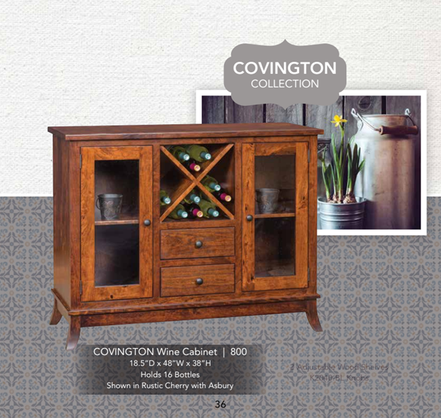 Amish Covington Wine Cabinet